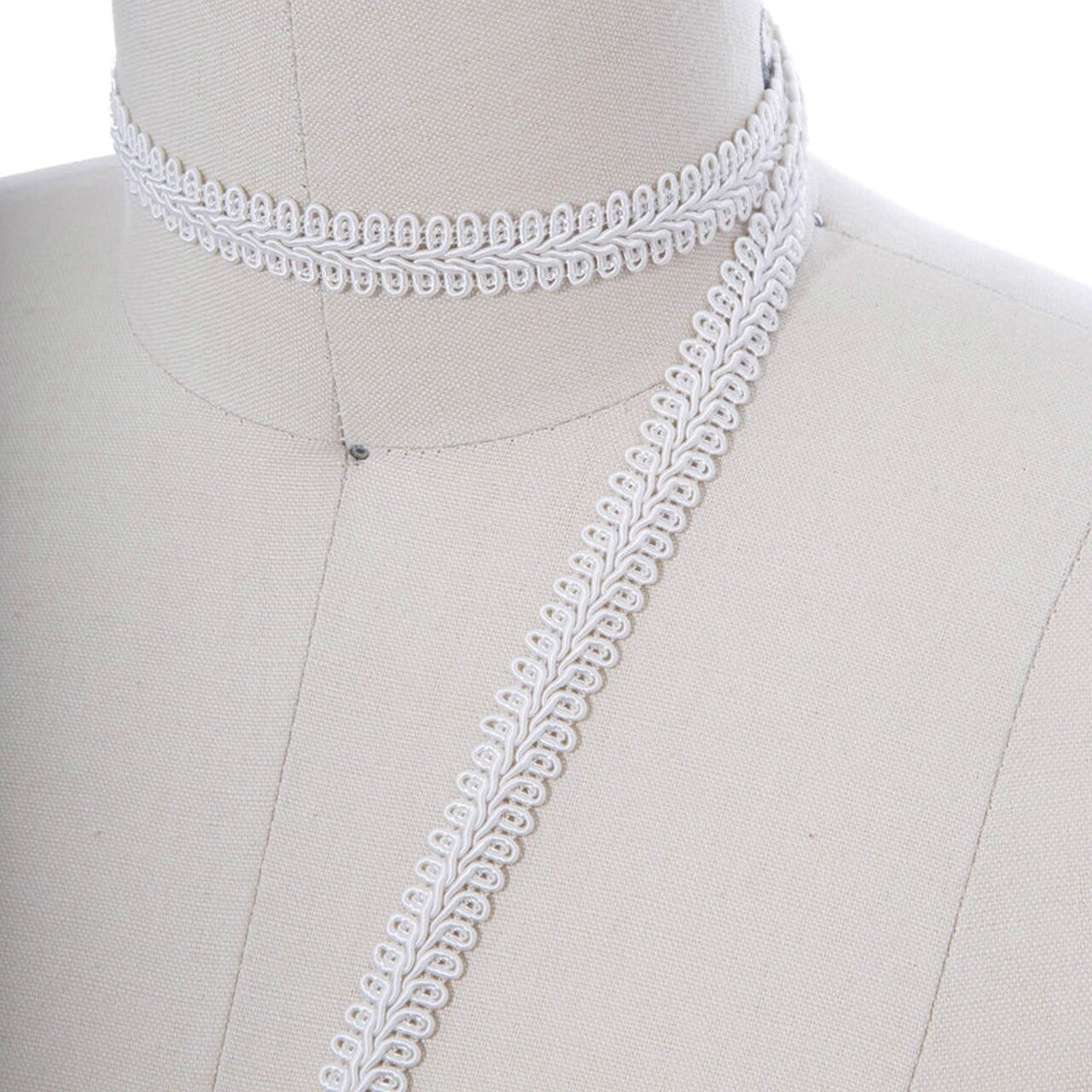 2 Yards Ivory Braided Gimp Trim Lace 5/8" Width Decorative Border for Curtains